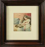 Lady Playing Autoharp by August Windels, 1895, watercolor on paper, sold Mar 2022