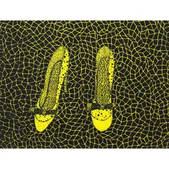 Shoes by Yayoi Kusama, 1984, screenprint, sold Apr 2022