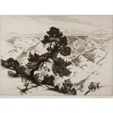 Untitled by Gene Kloss, etching, sold Apr 2022