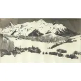 Untitled by Gene Kloss, etching, sold Apr 2022