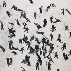 Seventy Nine Men by Christopher Brown, 1991, etching, sold Apr 2022