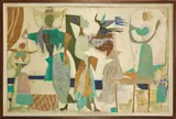 Untitled by Jean Varda, mixed media collage on board, sold Apr 2022