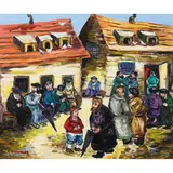 Outside the Study House (Dollinger-Palo by Renate Dollinger, acrylic on canvas, sold Apr 2022