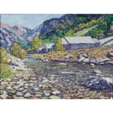 Rocky Stream by Gary Ray, oil on canvas, sold Apr 2022