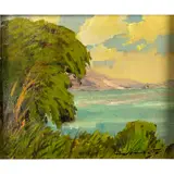 Marin: China Camp by George Demont Otis, 1938, oil on board, sold Apr 2022