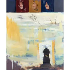 Untitled by Douglas Schneider, oil on canvas, sold Apr 2022