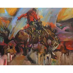 Untitled by Dean Colichidas, oil on canvas, sold Apr 2022