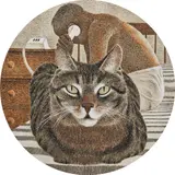 Cat and Artist, 1979 by Alex Colville, 1979, colour serigraph, sold May 2026