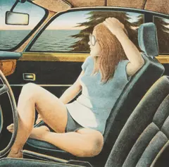 Summer of the Karmann Ghia, 1998 by John Christopher Pratt, 1998, colour lithograph, sold May 2026