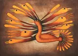 Into the Light by Kenojuak Ashevak, colour etching and aquatint, sold May 2026