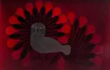 Sunburst Owl, 2009 by Kenojuak Ashevak, 2009, serigraph on etched glass in oak frame, sold May 2026