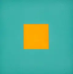 Sans titre (turquoise et orange), 2017 by Claude Tousignant, 2017, acrylic on board, sold May 2026