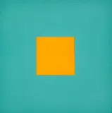 Sans titre (turquoise et orange), 2017 by Claude Tousignant, 2017, acrylic on board, sold May 2026