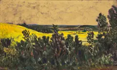 Rapefield, 1982 by Gregory Hardy, 1982, oil on canvas, sold May 2026
