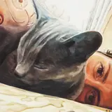 The Artist & Her Familiar by Heather Horton, oil on panel, sold May 2026