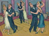 Ballroom Dancing, 1988 by Conrad Furey, 1988, acrylic on board, sold May 2026
