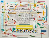 Deconstructed Grid by Allan Lorne Hecker, acrylic and latex on canvas, sold May 2026