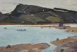 Return from Char Fishing (Clearwater Fjord, Baffin Island, NWT), 1976 by George Lorne Holland Bouchard, 1976, oil on canvas, sold Jun 2026