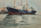 The Kuibychev, Toronto Harbour, 1976 by John Joy, 1976, watercolour on paper, sold Jun 2026