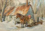 The Horse and the Camp, Ste. Monique by Henry John Simpkins, watercolour on paper, sold Jun 2026