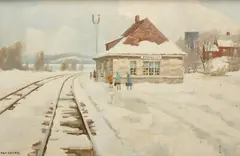 Pembroke Station by Thomas Keith Roberts, oil on masonite, sold Jun 2026