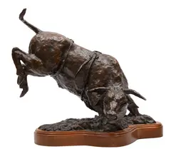 Com-n Apart—Bull, 2008 by Peter Sawatzky, 2008, bronze, sold Jun 2026