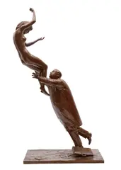 Man and the Muse, 1989 by William McElcheran, 1989, bronze, sold Jun 2026