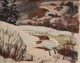 Winter Landscape, 1946 by Maurice Hall Haycock, 1946, oil on canvas board, sold Jun 2026