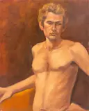 Untitled by Penny Purpura, oil painting on canvas, sold Jan 2024