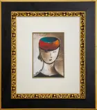 Untitled by David Schluss, acrylic painting on paper, sold Jan 2024