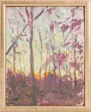 Woods by Gertrude Fiske, Oil on Canvas, sold Jan 2024