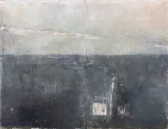 Untitled by Judith Streeter, Mixed Media with Oil on Wood Panel, sold Jan 2024