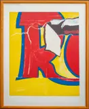 Untitled" (Walls V-VI) by Burhan Doğançay, Lithograph in Colors, sold Jan 2024