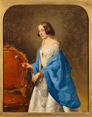 Portrait of Elizabeth Rozenburg of Bath by William Duffield, 1852, Oil on canvas -52 x, offered Jan 2025