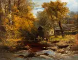 Lydford Mill - Oil by William Widgery, Oil on board -33 x, offered Jan 2025
