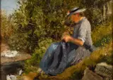 Late Summer - Oil by Carl Welz, Oil on board, sold Jan 2025