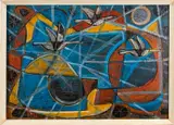 Night Flying - Oil by William Black, Oil on board -33 x, sold Jan 2025