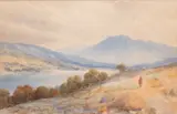 Scottish lakeside landscape - Watercolour - 30 by Edwin Aaron Penley, Watercolour, sold Jan 2025