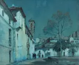 Moonlight, Antequerra by Albert Moulton Foweraker, Watercolour -23 x, sold Jan 2025