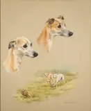 Whippets by Mary Browning, Pastel -, offered Jan 2025