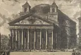 Veduta del Pantheon d'Agrippa by Giovanni Battista Piranesi, Etching on laid paper -47 x, sold Jan 2025