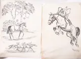 Untitled by Peggy Alexander, ink and pencil, sold Dec 2024