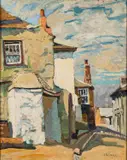 A street in St by John Anthony Park, Oil on board, sold Oct 2024
