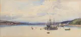 Shaldon Bridge by Frederick John Widgery, Watercolour -, sold Oct 2024