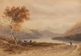 River landscapes - Pair of watercolours - Each 17 by Copley Fielding, 1831, watercolor, offered Oct 2024