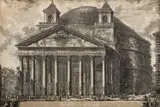 Veduta del Pantheon d'Agrippa oggi Chiesa di S by Giovanni Battista Piranesi, Etching on laid paper, sold Oct 2024