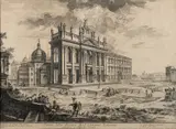 Veduta della Basilica di S by Giovanni Battista Piranesi, Etching on laid paper, sold Oct 2024