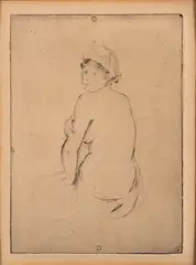Nu de dos by Berthe Morisot, etching, sold Oct 2024