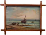 Untitled by G. Feltham, Oil on card, sold Aug 2024