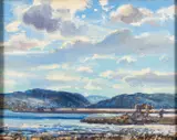 A coastal scene - Oil by Stuart Reid, Oil on canvas, offered Jul 2024